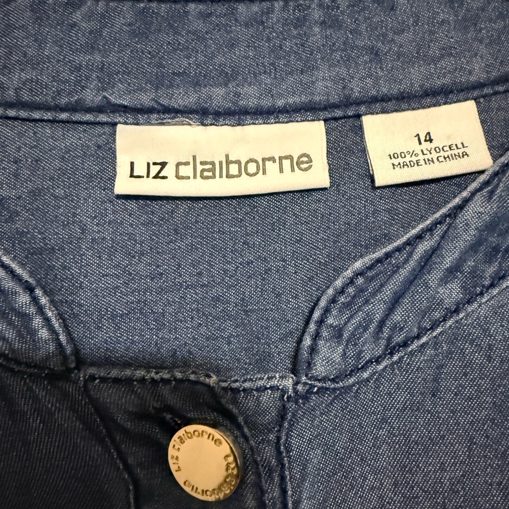 Liz Claiborne Dark Blue Long Sleeve Dress - Picture 3 of 5